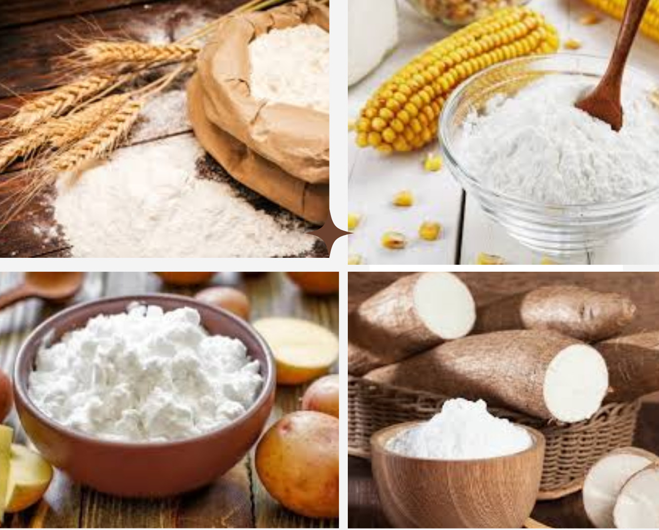 The Differences Between Cassava Starch, Wheat Starch, Corn Starch, and