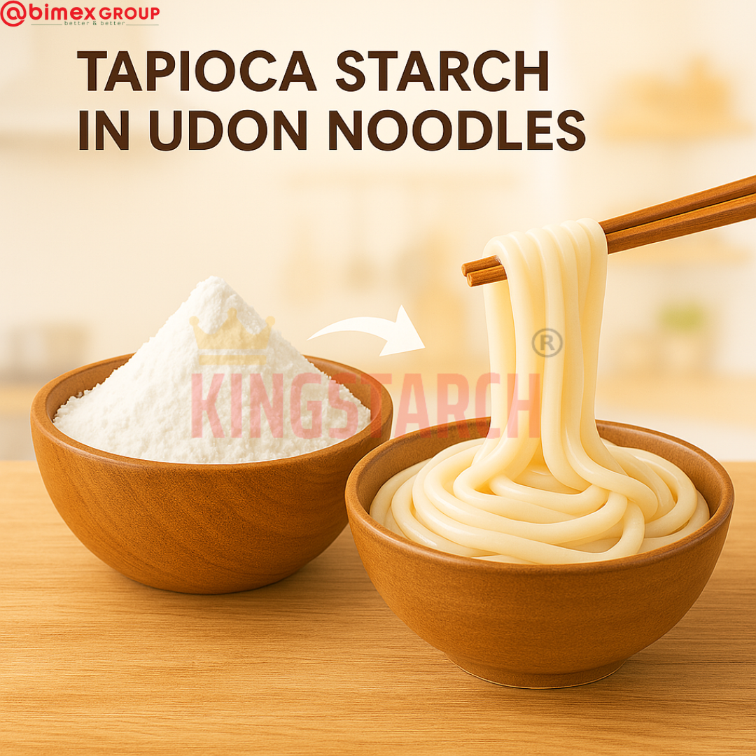 Udon noodles with modified starch E1422
