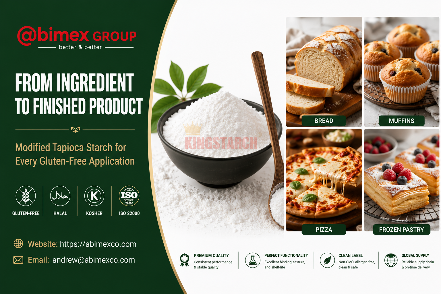 modified tapioca starch for gluten free bakery applications