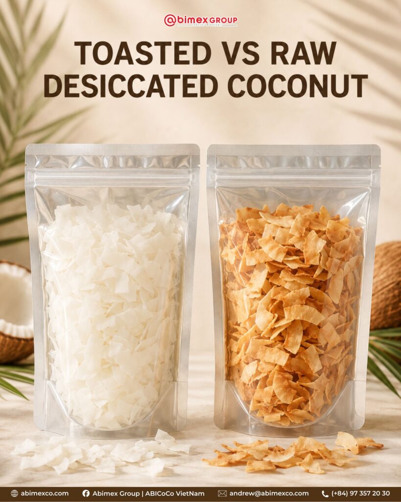 Toasted vs Raw Desiccated Coconut