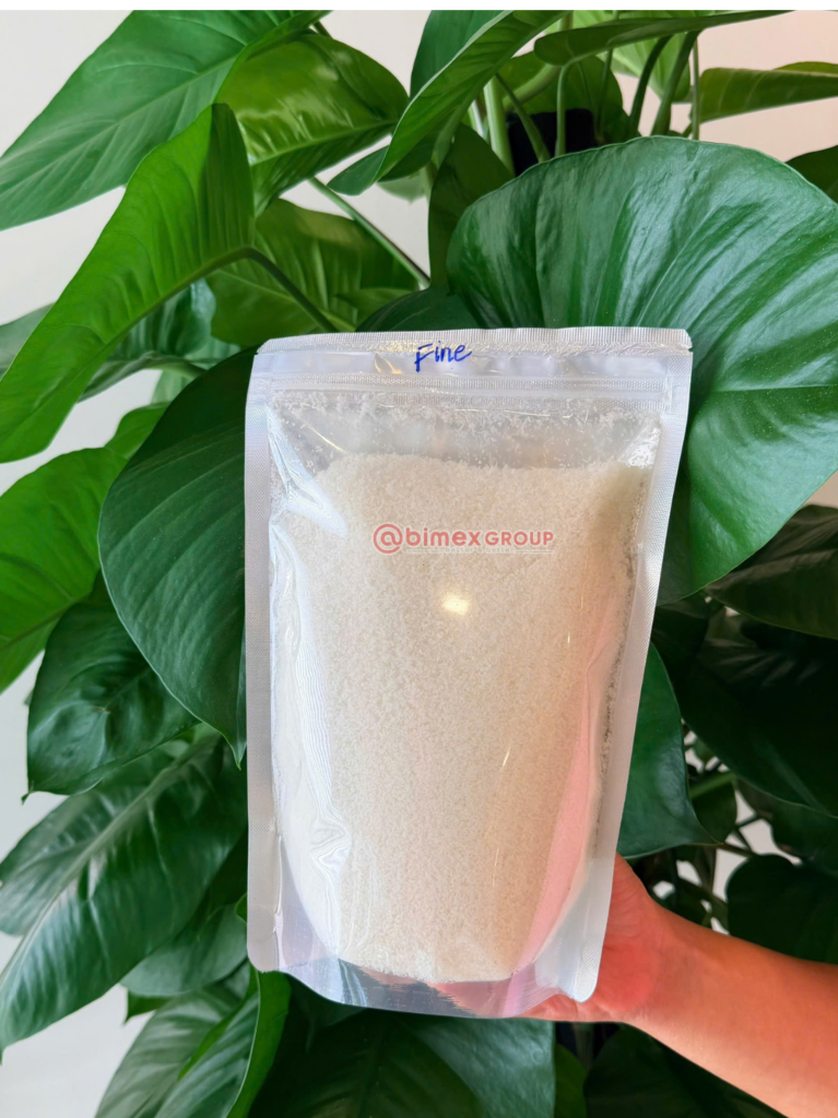 Desiccated coconut discoloration